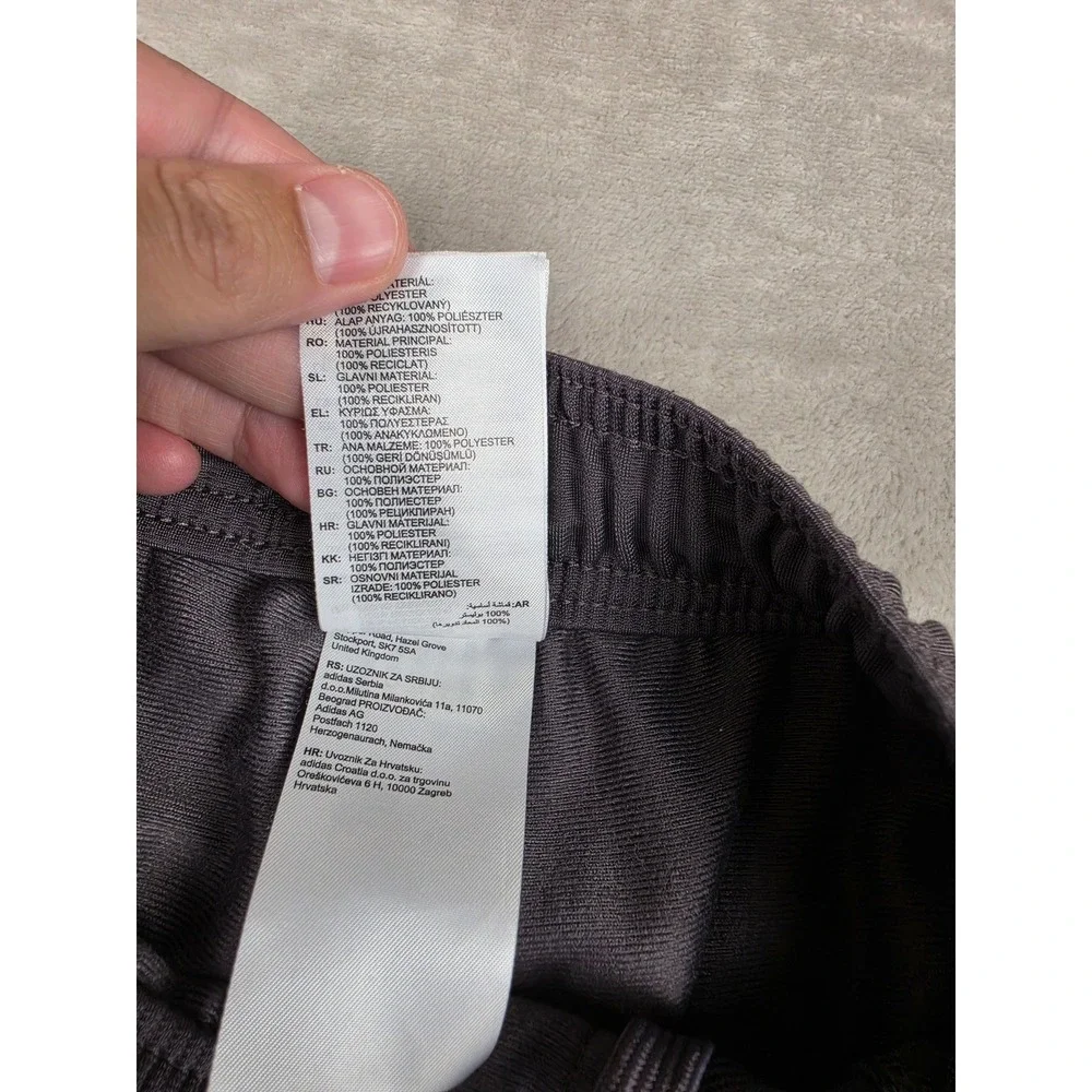 Adidas Track Pants Mens Small Gray Ankle Zip Logo Athletic Joggers KD3637 *Read